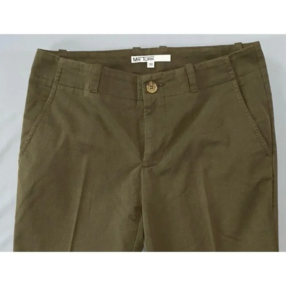 Mr Turk Jaquard Textured Birdseye Flat Front Chino Pants. Tag 32, Runs Big. GUC!